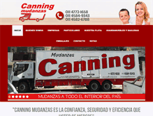 Tablet Screenshot of canningmudanzas.com.ar